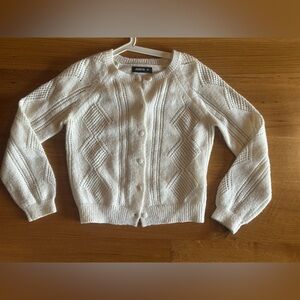 AMISU White Knitted Cardigan